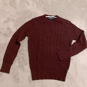🍷US Polo Assn. Men's Burgundy Cable Knit Sweater